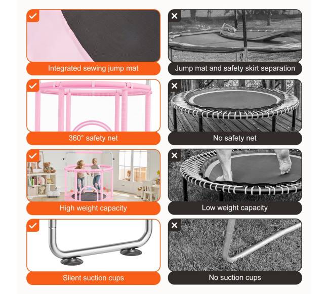 55 colių vaikų batutas su tinklu4