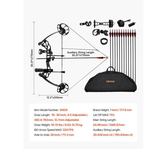 Komplektas lanko šaudymui 70 svarų rankinis6