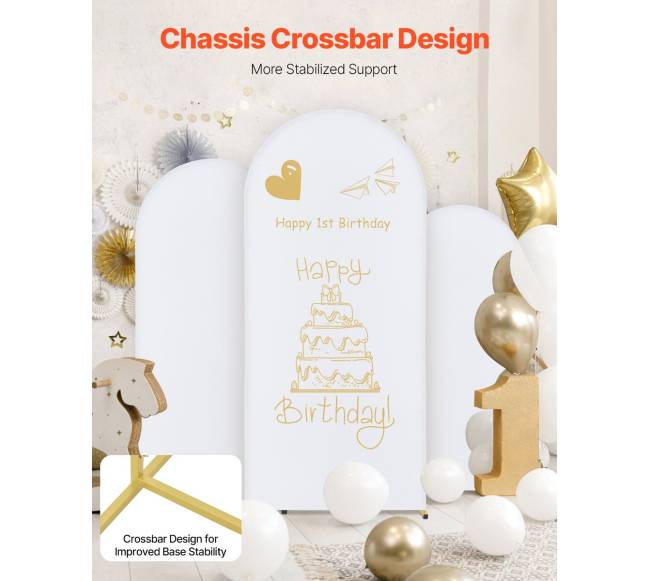 Metalinės arkos fonas su audiniu vestuvėms3