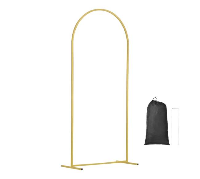 Metalinės arkos fonas su audiniu vestuvėms8