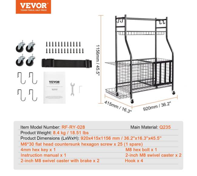 Organizatorius sporto įrangos laikymui garaže6