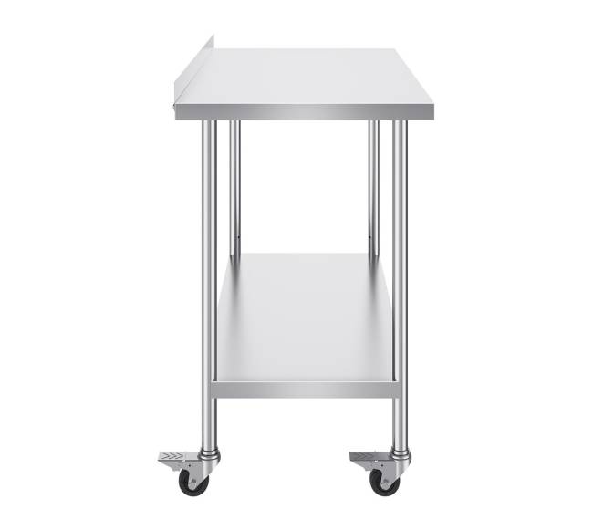 Nerūdijančio plieno darbo stalas su ratukais8