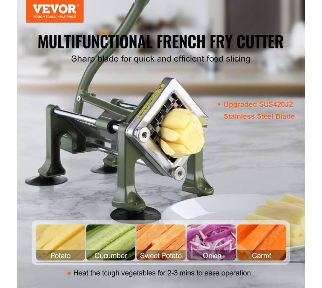 Nerūdijančio plieno bulvių pjaustyklė su peiliu1