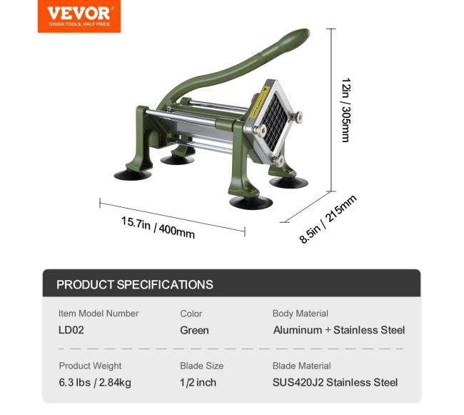 Nerūdijančio plieno bulvių pjaustyklė su peiliu6