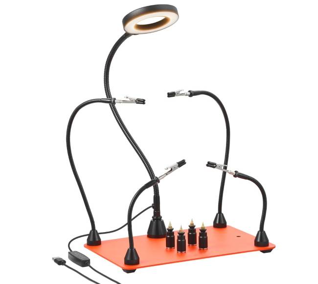 Magnetinė litavimo stotelė su LED lempa0