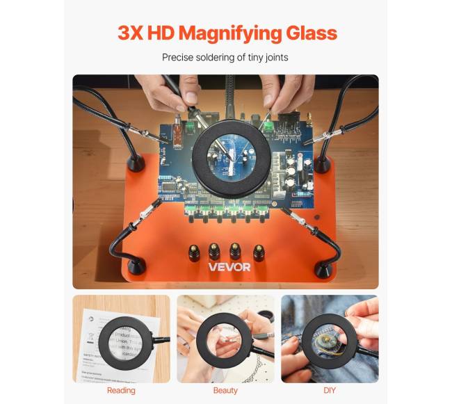 Magnetinė litavimo stotelė su LED lempa1