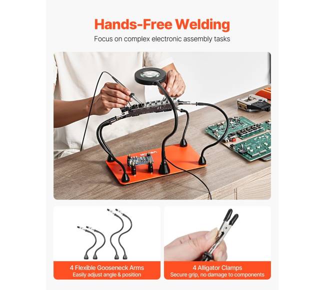 Magnetinė litavimo stotelė su LED lempa3