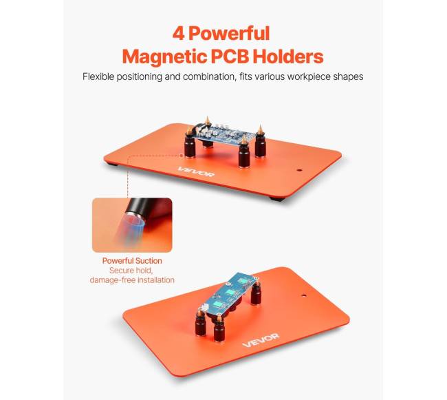 Magnetinė litavimo stotelė su LED lempa5