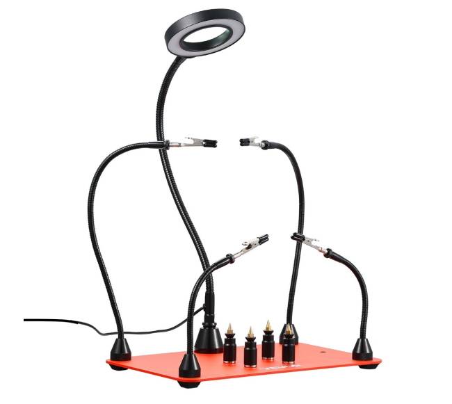 Magnetinė litavimo stotelė su LED lempa9