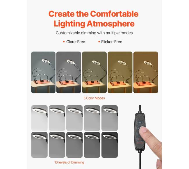 Magnetinė litavimo stotis su LED lempa ir 5 rankomis2