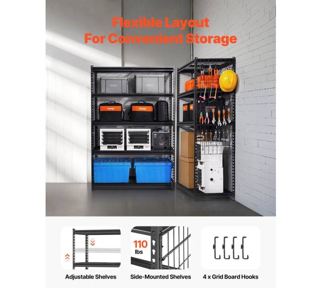 Reguliuojami garažo lentynos 5 pakopų2