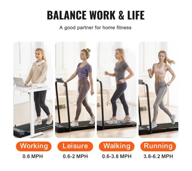 Bėgimo takelis po stalu su rankena6