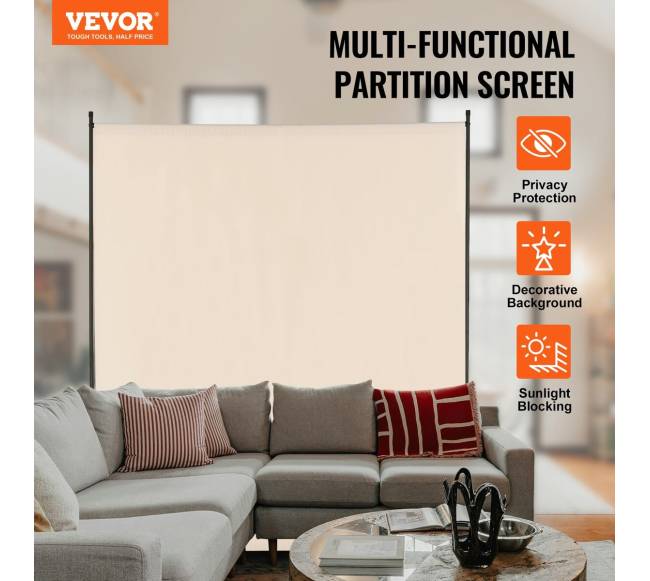 Vienos panelės pertvara iš audinio1