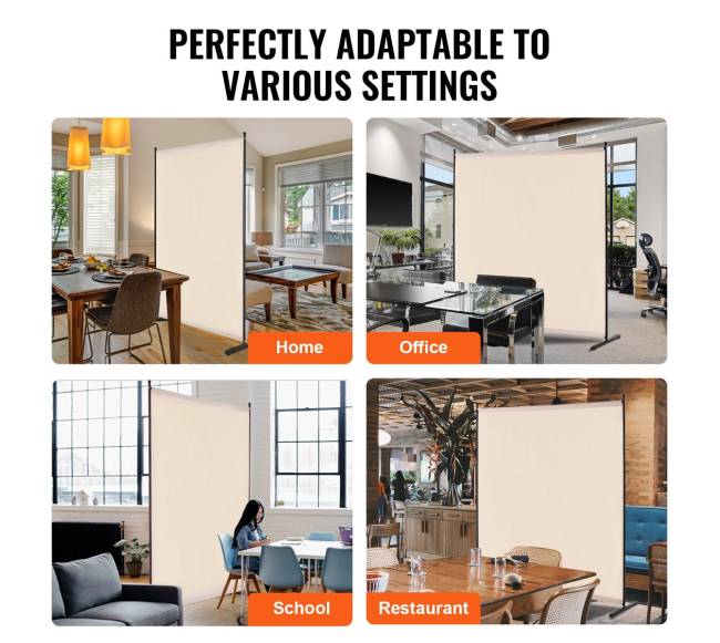 Vienos panelės pertvara iš audinio5