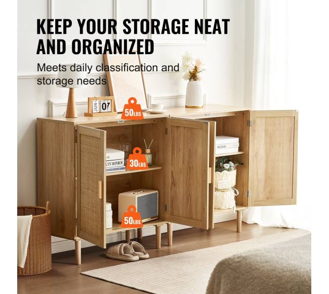 Rataninė spintelė su 4 magnetinėmis durimis2