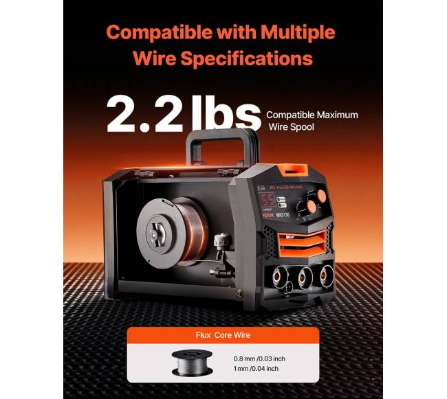 130 A be dujų MIG suvirinimo aparatas su IGBT5