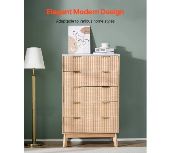 5 stalčių medinė komoda su priešaplampimu1