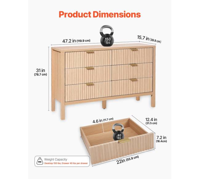 6 stalčių komoda iš medžio2