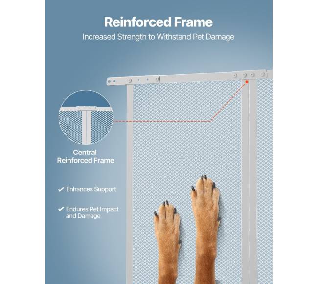 Baltos spalvos RV durų grotelės naminių gyvūnų apsaugai3