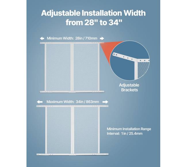Baltos spalvos RV durų grotelės naminių gyvūnų apsaugai4