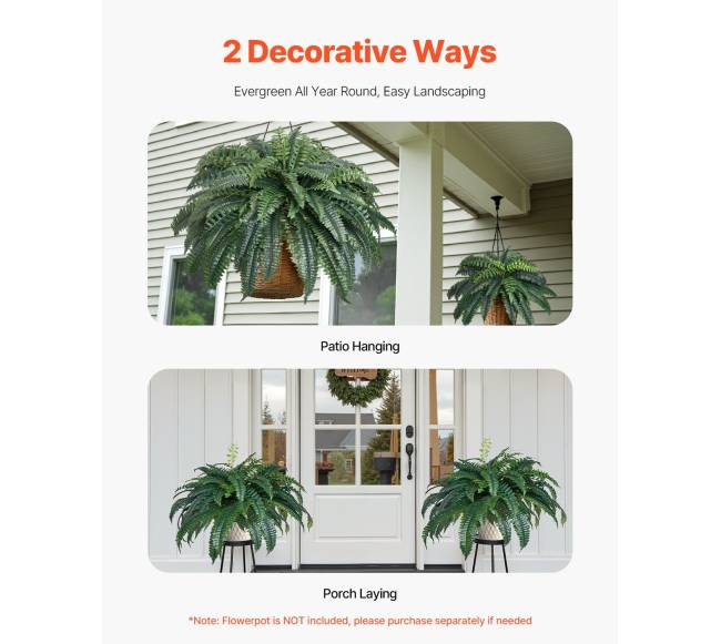 Dirbtinis Bostono papartis su 88 šakelėmis4