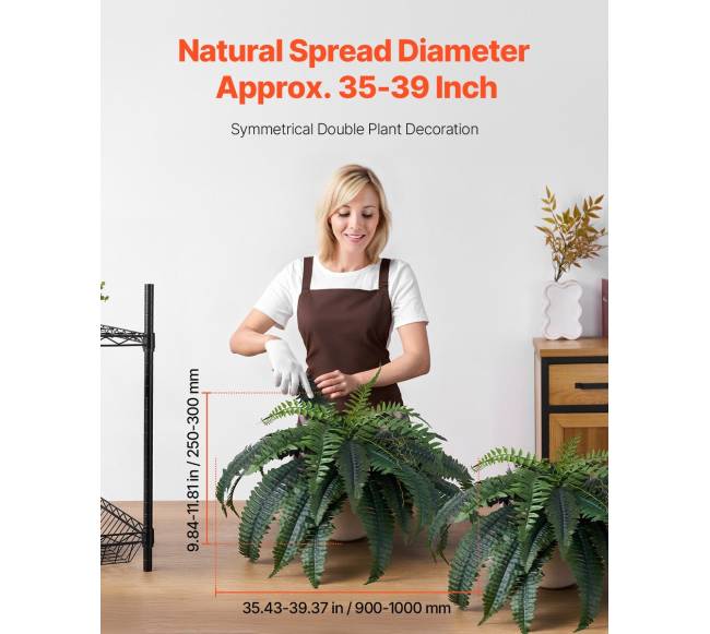 2 vnt. dirbtinių Bostono paparčių 35 šakos1