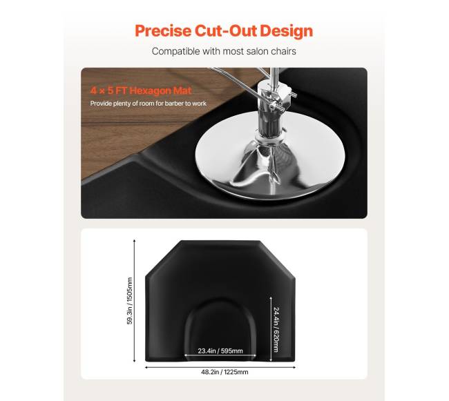 Kirpėjo kilimėlis šešiakampis 1225 x 1505 mm3