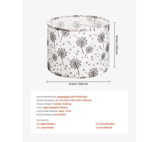 dviejų lempų drum tipo gaubtų komplektas6