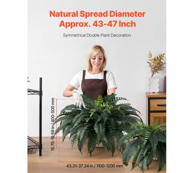 Dirbtinės Bostono papartys su 50 šakų rinkinys1