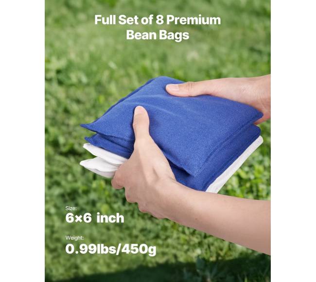 3x2 pėdų cornhole rinkinys su 8 maišeliais4