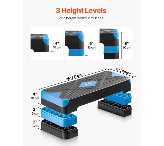 Aerobinio treniruotės platforma su 4 pakopomis3