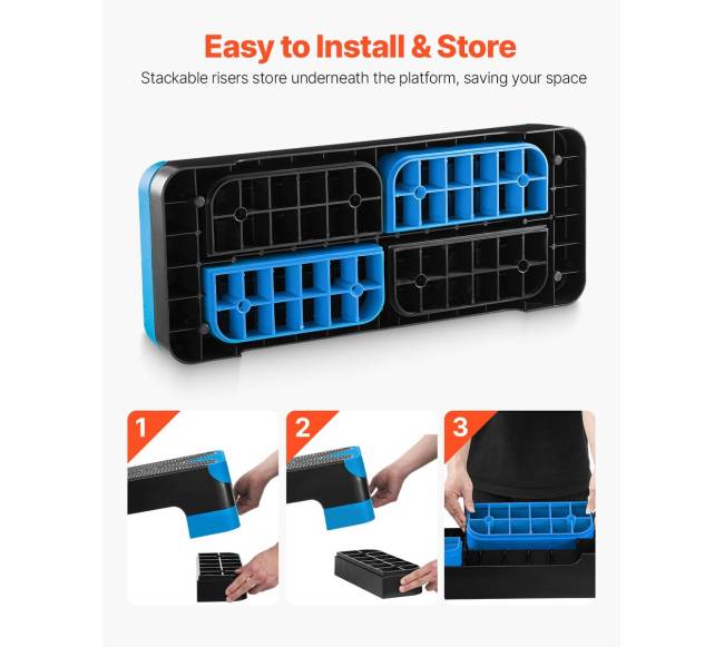 Aerobinio treniruotės platforma su 4 pakopomis4