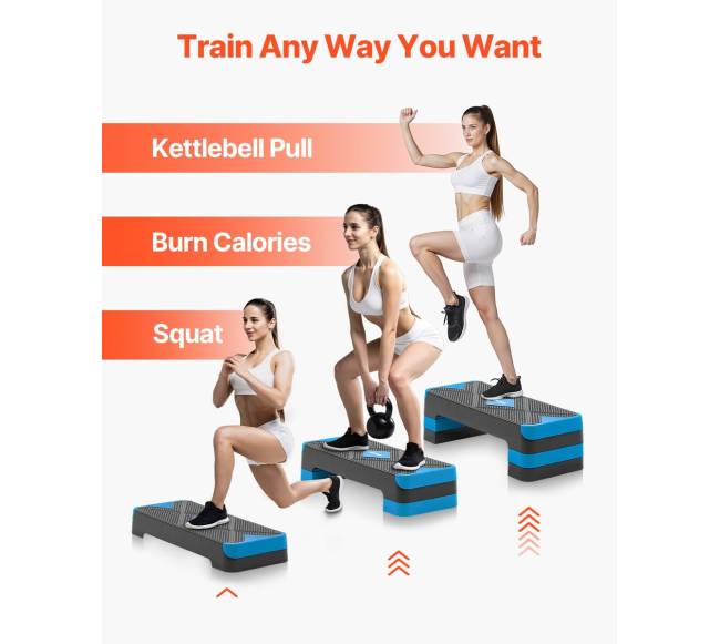 Aerobinio treniruotės platforma su 4 pakopomis5