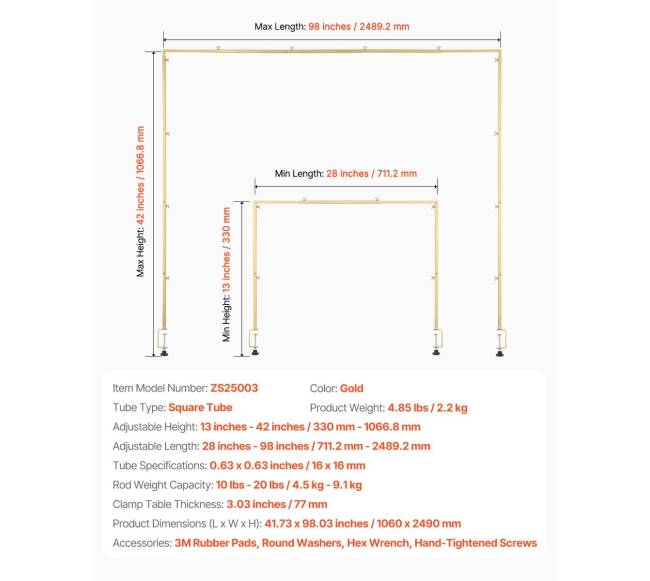 Reguliuojamas stalas su tvirtinimo lanku6