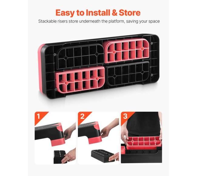 Aerobikos step platforma su 4 reguliuojamais aukščiais4