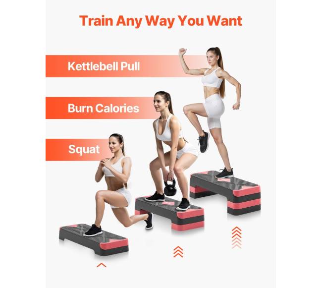 Aerobikos step platforma su 4 reguliuojamais aukščiais5