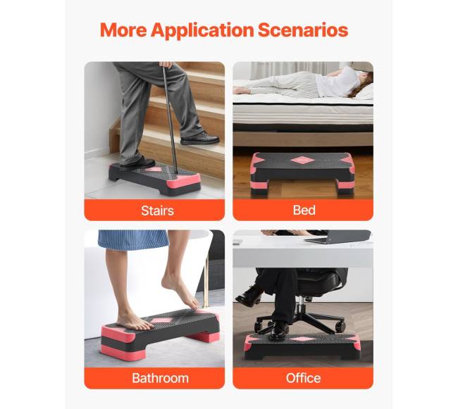 Aerobikos step platforma su 4 reguliuojamais aukščiais6