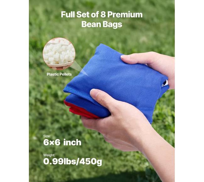 žaismingas 4x2 pėdų medinis lauko žaidimas su maišeliais4