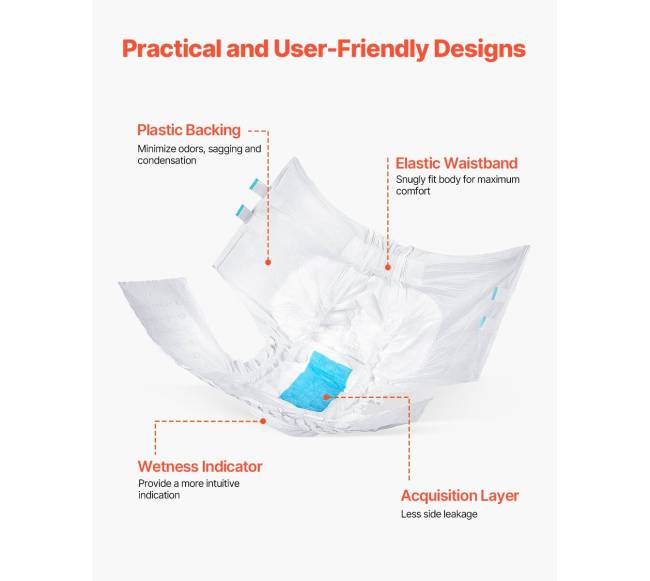 Suaugusiųjų XL dydžio sauskelnės su lipukais2