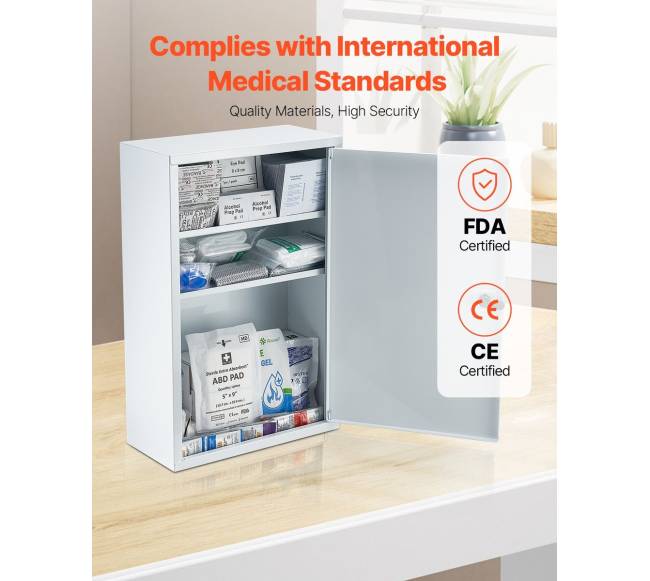 3 lentynų pirmosios pagalbos vaistinėlė su 1000 dalių3