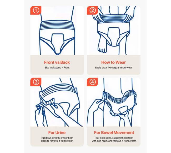 Suaugusiųjų šlapimo nelaikymo kelnaitės XL7