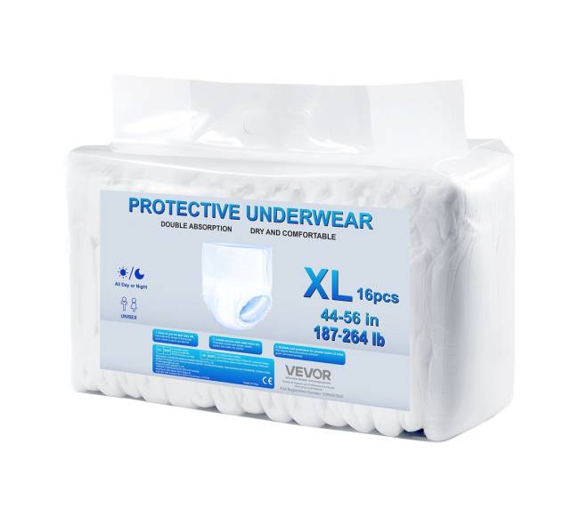 Suaugusiųjų šlapimo nelaikymo kelnaitės XL8