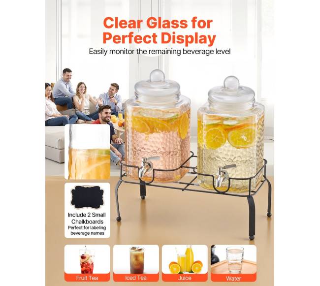 Gėrimų dalytuvas 5,5 l su stovu 2 vnt.3