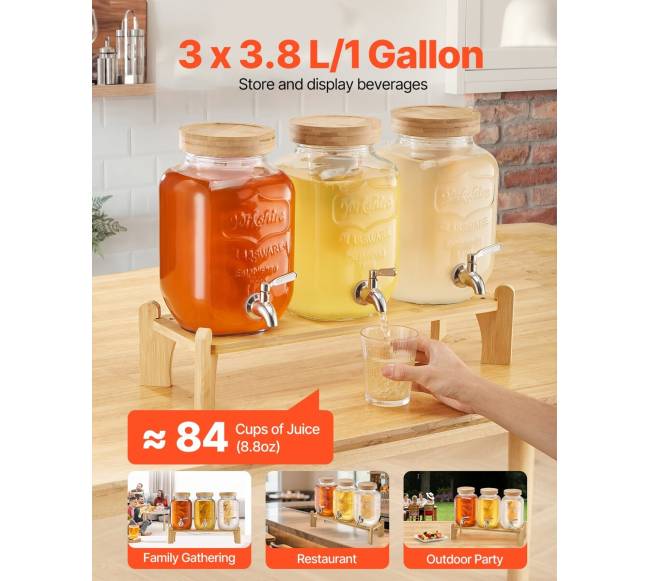 gėrimų dozatorius 3,8L su stovu1