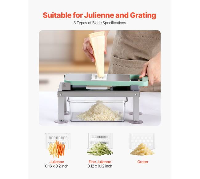 Universalus daržovių pjaustytuvas su 9 ašmenimis4