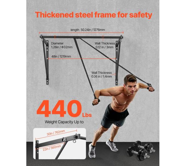 Sieninė prisitraukimų trauka namų sporto salei1