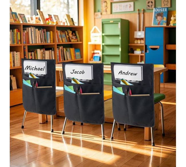 Kėdės kišenės klasei su vardų žymekliais7
