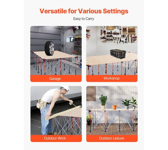 Sulankstomas darbo stalas 2455 x 1260 mm, 2724 kg4