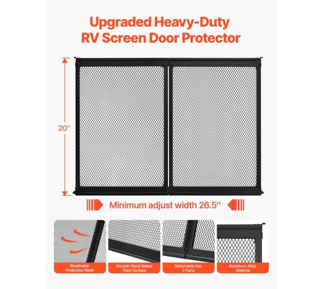 Aliuminio grotelių apsauga durims su šunims1