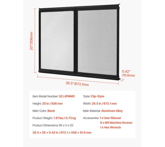 Aliuminio grotelių apsauga durims su šunims6